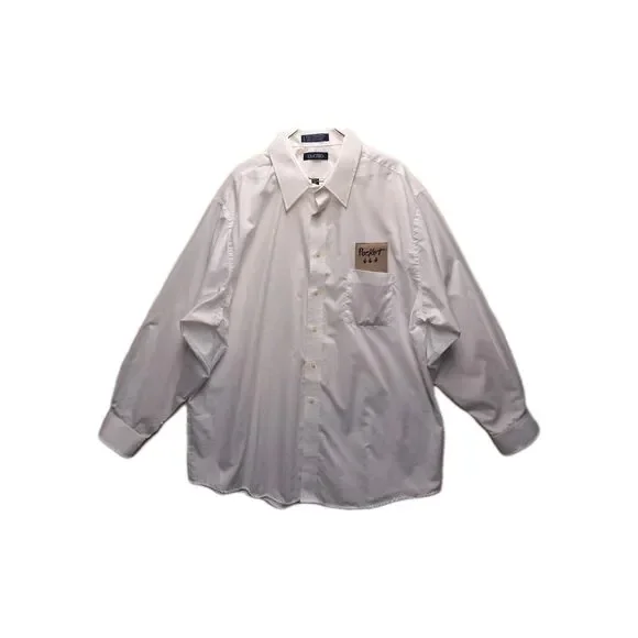 Vintage Mens Puritan White Long Sleeve Shirt Button Up Wrinkle Free Size XXL-2XL - Picture 2 of 10